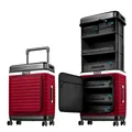 Pull Up Suitcase - Dein mobiler Kleiderschrank, Ausziehbarer Reisekoffer (Rot)