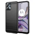 betterfon Carbon Handyhülle kompatibel mit Motorola Moto G13 / G23 | Smartphone Case aus TPU-Silikon | Schwarz