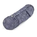 Bodhi Yogatasche ASANA Bag Cotton | Maharaja Collection | Yogamattentasche in verschiedenen Größen | Baumwolltasche für Yogamatte & Zubehör | inkl. Außentaschen | 80 cm Leaves/deep Green