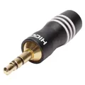 Hicon HI-J35S03 Klinken-Steckverbinder 3.5 mm Stecker gerade Polzahl 3 Stereo Schwarz 1 (HI-J35S03)