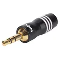 Hicon HI-J35S03 Klinken-Steckverbinder 3.5mm Stecker, gerade Polzahl (num): 3 Stereo Schwarz 1St.