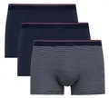 CALIDA Natural Benefit Boxershorts Herren, im 3er-Pack, weicher Elastikbund Dark sea 50