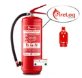 FireLoq® 6kg Pulver Löscher 27A | 183B | C Prüfnachweis, Wandhalter, Manometer
