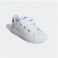 adidas Sportswear ADVANTAGE BASE 2.0 KIDS Klettschuh Design auf den Spuren des adidas Stan Smith, für Kinder & Jugendliche weiß 32 EU