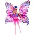 Barbie Tanz und Flatter Puppe mit 2-in-1-Verwandlung von der Tänzerin zum Schmetterling, violette Haare