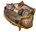 JVmoebel 3-Sitzer Elegantes Wohnzimmer Set aus Holz und Textil in Beige, 4 Teile, Made in Europe
