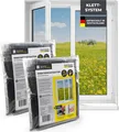 EASYmaxx Fenster Moskitonetz mit Klettverschluss - 130x150cm - Schwarz - 2er-Set