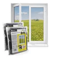 EASYmaxx Fliegengitter für Fenster mit Klettverschluss | Moskitonetz zuschneidbar bis 150x130cm | Einfache Montage des Insektenschutzes - ohne Bohren & Schrauben | Selbstklebendes Klettband [2 Stück]