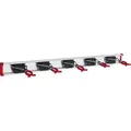 Gerätehalter 100 Cm - 2 Schienen Mit 14 Halter Und 4 Haken - Gartengerätehalter, Besenhalterung Wandhalterung Spannbereich 0-50mm, Schwarz/rot - Bruns