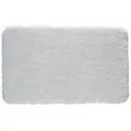 Kleine Wolke Badteppich Relax, Weiß, Textil, Uni, rechteckig, 60x100 cm, Textiles Vertrauen - Oeko-Tex®, für Fußbodenheizung geeignet, rutschhemmend, Badtextilien, Badematten