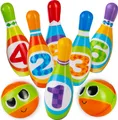 all Kids United XL Bowling Set für Kinder – Riesiges Kegelspiel & Wurfspiel für Drinnen und Draußen – Gartenspielzeug & Motorikspielzeug
