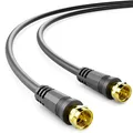 2m SAT TV Kabel 135dB 4K UHD HD TV Koaxial Kabel HDTV Antennenkabel F-Stecker