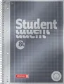 BRUNNEN Collegeblock Premium Student | A4, Lineatur 28, 80 Blatt, anthrazit