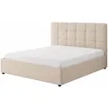 Bett Mit Aufbewahrungsbox 140x190 Cm Beige Samt Santa