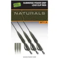Fox Naturals Submerge Power Grip Lead Clip Leader 30lb 75cm - 3 Karpfenvorfächer, Karpfenrigs, Vorfächer zum Karpfenangeln