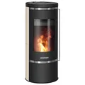 Oranier Pelletofen Carus 2.0 Kalkstein Cream, Korpus Stahl Schwarz 796487