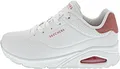 Skechers Damen Uno Stand On Air Sneakers, Weißer Durabuck Korallenlederbesatz, 38 EU