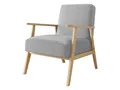 MIRJAN24 Sessel Retro Cord (mit Wellenfeder), mit Holzarmlehne, Lehnstuhl
