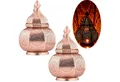 Marrakesch Orient & Mediterran Interior Nachttischlampe 2er Set Orientalische Laterne Leuchte Tischlampe Lamisa Kupfer, Handarbeit