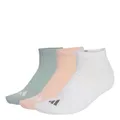 adidas Unisex CUSHIONED ESSENTIALS LOW CUT SOCKS 3 PAIR PACK, blush pink/white/Wonder Sage, 34-36