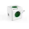 PowerCube Original USB Ladegerät, Steckdosenwürfel und Reiseadapter, Grün