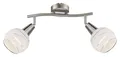 GLOBO Miloud LED-Deckenleuchte Deckenlampe Metall Glas nickel weiß 2-flammig