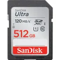 SanDisk Ultra SDXC UHS-I 512GB 120MB/s SDSDUN4-512G-GN6IN (512 GB, SDXC, U1, UHS-I) (SDSDUN4-512G-GN6IN)