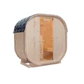 HOME DELUXE Fasssauna "CUBE M", holzfarben, Fichtenholz, BxH: 184,2 x 194 cm - beige