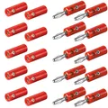 10x Bananenstecker Buchse Set | 4mm | Stecker und Buchse | mit Schraubverschl...