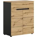 Mid.you Schuhschrank, Kunststoff, 3 Fächer, 1 Schublade(n) Schubladen, 80x94x37 cm, Garderobe, Schuhaufbewahrung, Schuhschränke