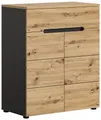 xonox.home - Schuhkommode Canu 80x94x37 cm in Front Artisan Nb Korpus Basalt grau Nb Absetzung Artisan Nb - Schuhschrank Kommode Stauraumschrank - modern und funktional