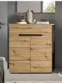 xonox.home Sideboard Schuhschrank, Kommode Canu, grau / Artisan Eiche, 80 cm