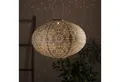 Lights4fun LED Laterne Tyvek Solar Lampion silber