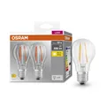 Osram 2er Pack LED Lampe BASE CLASSIC A 60 6,5W = 60W E27 806lm 2700K Glühbirne