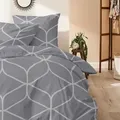 Enrico Coss Edelflanell Bettwäsche Rayleigh grau 135x200 cm + 80x80 cm - grau