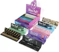 7 Farben Zigarettenpapier Set: Schwarz, Rosa, Blau, Grün, Braun, Lila