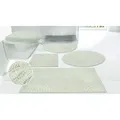 OTTO home Badematte Ognon, Scandi, Boho, modernes Muster, Höhe 15 mm, rutschhemmend beschichtet, fußbodenheizungsgeeignet, schnell trocknend, strapazierfähig, Polyester, rechteckig, Badteppich, Uni Farben, Hoch-Tief-Effekt grün rechteckig | 80 cm x 150 cm x 15 mm