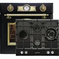 Kaiser Herd-set / Retro Elektro Einbau Backofen EH 6355 EM 67L + KCG 6394 Gaskochfeld 60cm