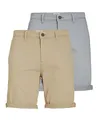 JACK & JONES Herren Chino Shorts Regular Fit 12281875 ,2er Pack (Ultimate Grey / Crockery) ,S