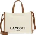 LACOSTE Handtasche Umhängetasche Heritage Canvas Shopping Bag Natural Tan creme
