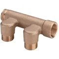 Verteiler 2005.7 In G3/4 - 3fach Rotguss - Viega