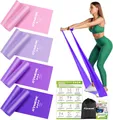 Fitnessbänder Set 4-teilig Gymnastikband Widerstandsstufen Yoga Pilates