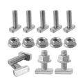 20 Stück Hammerkopfschrauben M8 x 25 Edelstahl A270,Hammerkopfschraube mit Fl...