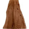 Holzplatte 180x60 cm Curt, Tischplatte aus Akazienholz massiv + nussbaumfarben, Baumkanten-Platte für Heimwerker, geeignet für Arbeitsplatten, Ti... - Braun