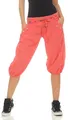 Malito – Damen Haremshose – Pumphose aus Baumwolle – Leichte Stoffhose – Kurze Sommerhose für warme Tage – Aladinhose für Sport und Freizeit 3416 (Coral)