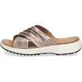Caprice Echtleder Pantolette taupe metallic, Damen:40 EU - Braun - 40