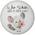speecheese Magnet Chinchilla Magnet rund rund mit Spruch Wie schön dass es dich gibt