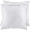 Gentle North Microfaserkissen Kopfkissen- 2er Set Kissen für Bett und als Dekokissen, Füllung: 100% Polyester, Seitenschläfer, Seitschläfer, Rückenschläfer, Bauchschläfer, Reißverschluss für Füllung - waschbar - allergikerfreundlich 50 cm x 50 cm