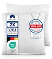 Gentle North Kopfkissen (50x50 cm groß) - 2er Set Kissen für Bett und als Dekokissen - Sofakissen - Zierkissen für Couch und Sofa - Ökotex - Waschbar bis 60° - Weiß