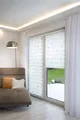 K-Home® Klemmfix Doppelrollo Madrid ohne Bohren Motiv Anker B90 x H150 cm